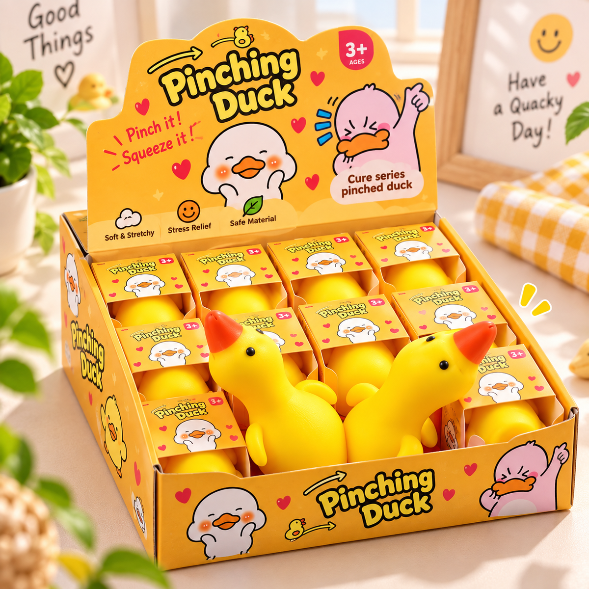 Cute Pinching Duck Squishy Toy - Sensory & Fidget Toy