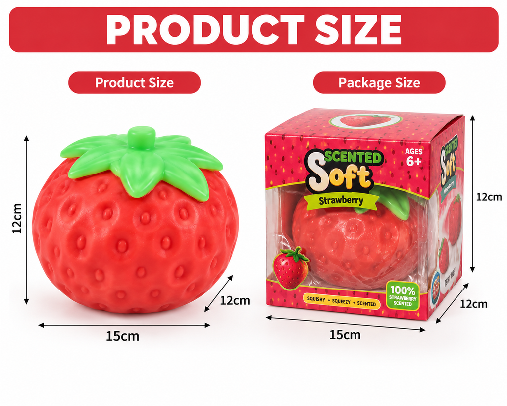 Scented Strawberry Squishy Toy with Gift Box