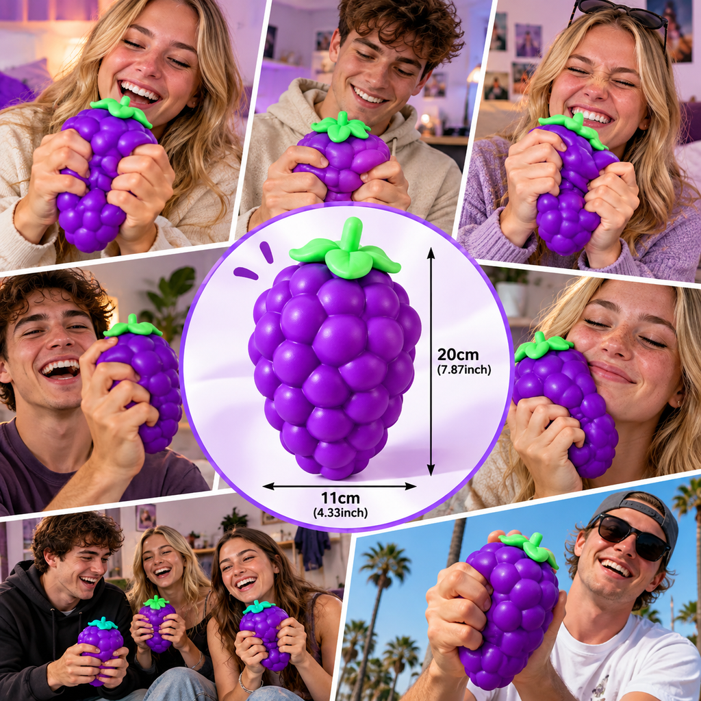 Scented Grape Squishy Toy with Gift Box