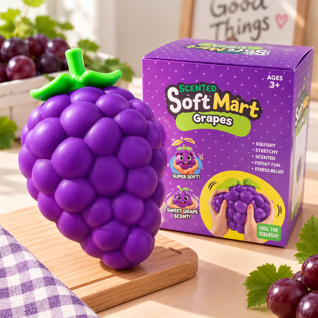 Scented Grape Squishy Toy with Gift Box