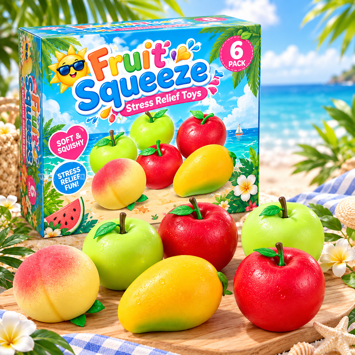 Fruit Squeeze - 6-Piece Sensory & Fidget Toy Set