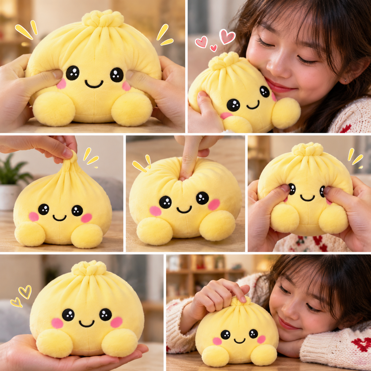 Cute Dumpling Plush with Steamer Case – Collectible Mystery Squishy Toy