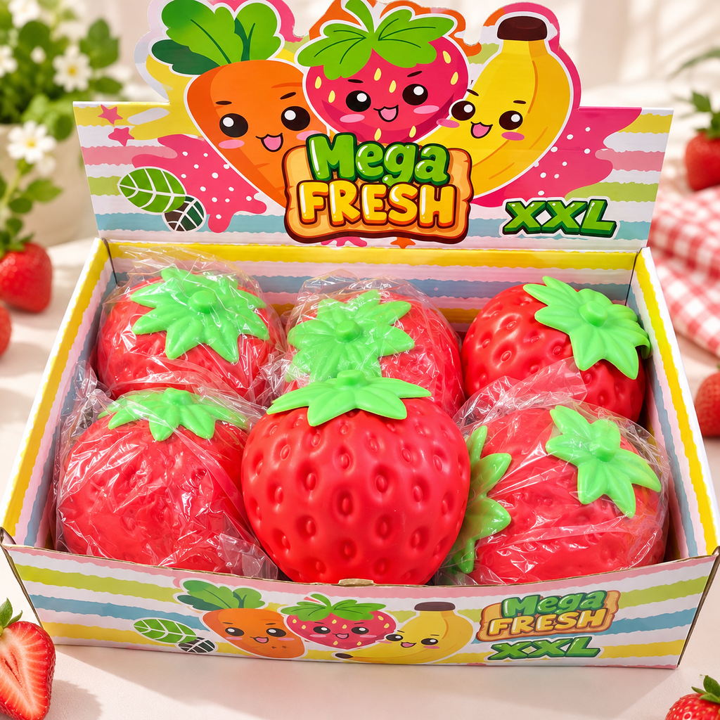 Scented Strawberry Squishy Toy with Gift Box