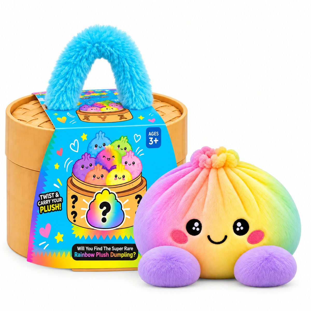 Cute Dumpling Plush with Steamer Case – Collectible Mystery Squishy Toy