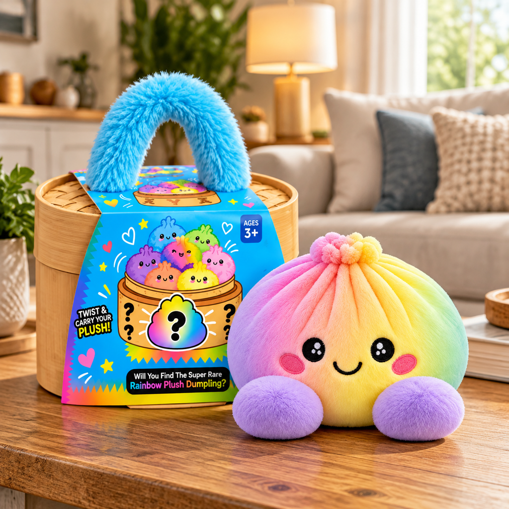 Cute Dumpling Plush with Steamer Case – Collectible Mystery Squishy Toy