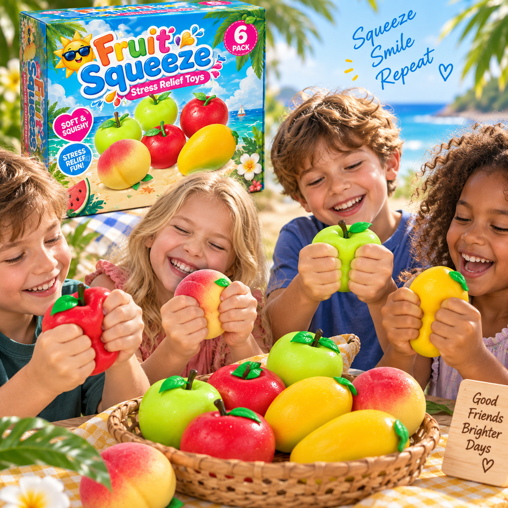Fruit Squeeze - 6-Piece Sensory & Fidget Toy Set