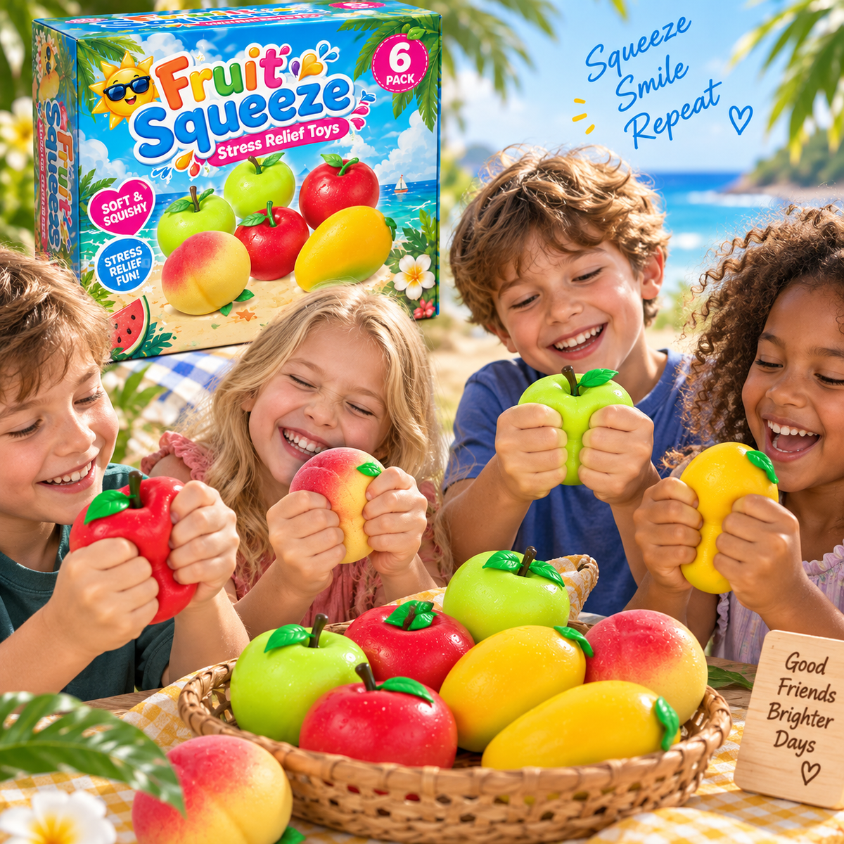 Fruit Squeeze - 6-Piece Sensory & Fidget Toy Set
