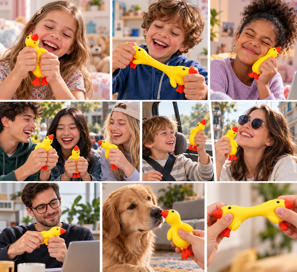 Cute Pinching Duck Squishy Toy - Sensory & Fidget Toy