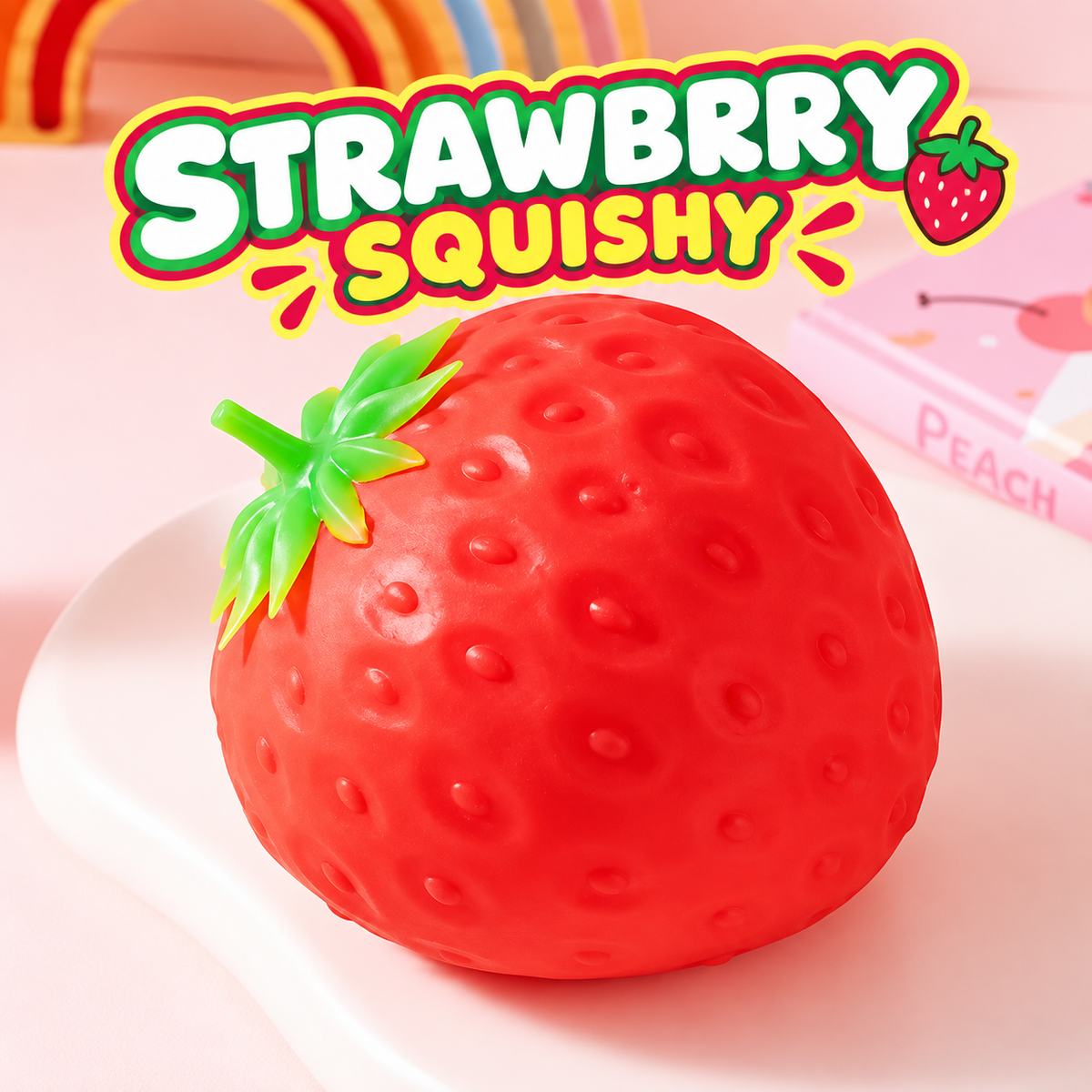 Scented Strawberry Squishy Toy with Gift Box