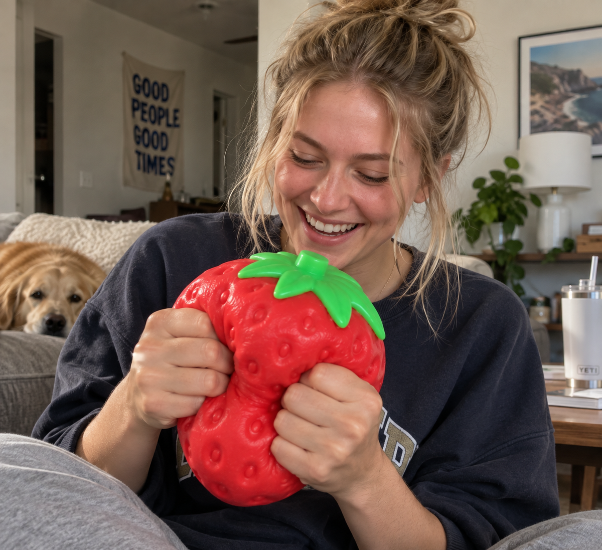 Scented Strawberry Squishy Toy with Gift Box
