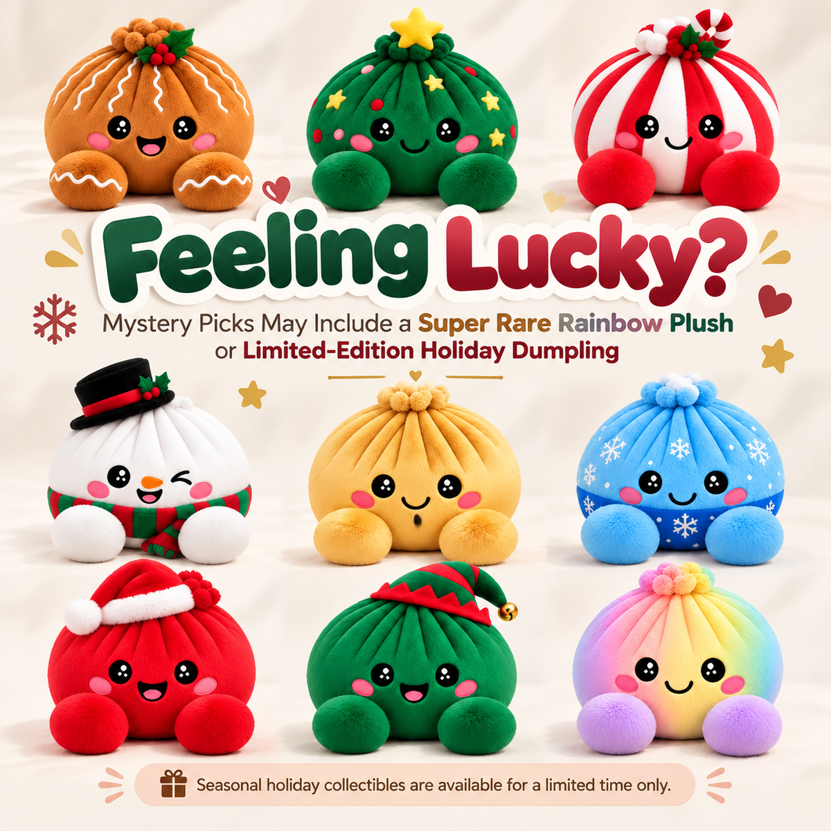 Cute Dumpling Plush with Steamer Case – Collectible Mystery Squishy Toy